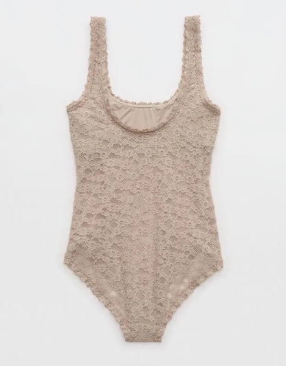 Show Off Vintage Lace Scoop Bodysuit