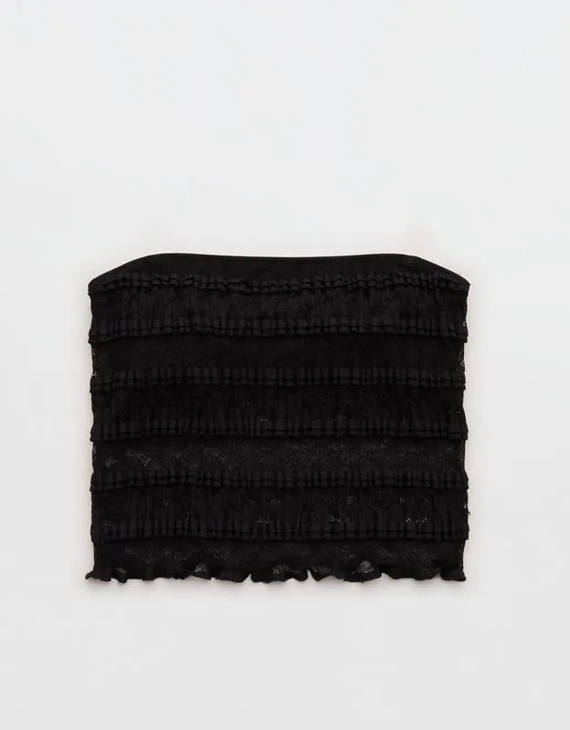 Show Off Festival Lace Ruffle Tank Top