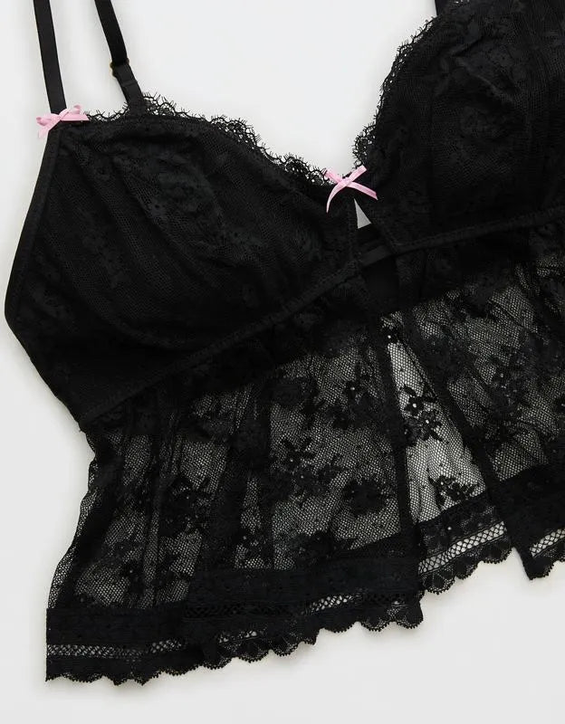 Show Off Midnight Romance Lace Bra Top