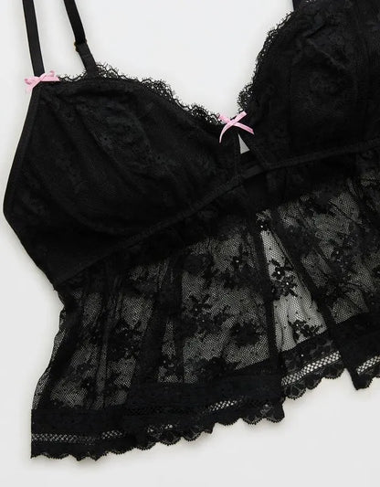 Show Off Midnight Romance Lace Bra Top