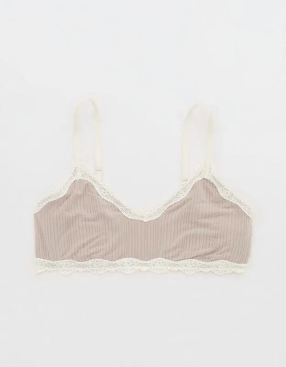 OVERSLEPT By Aerie Modal Lace Trim Bralette