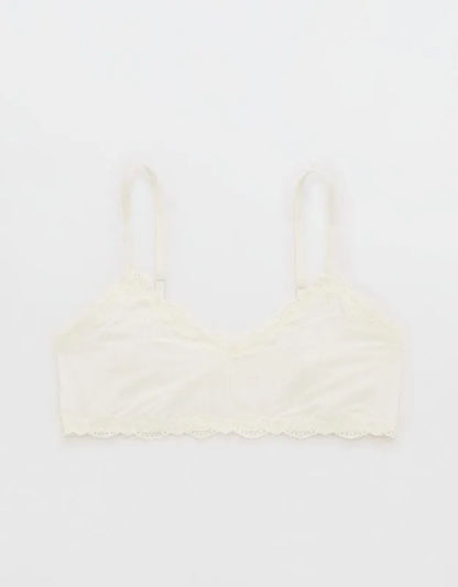 OVERSLEPT By Aerie Modal Lace Trim Bralette