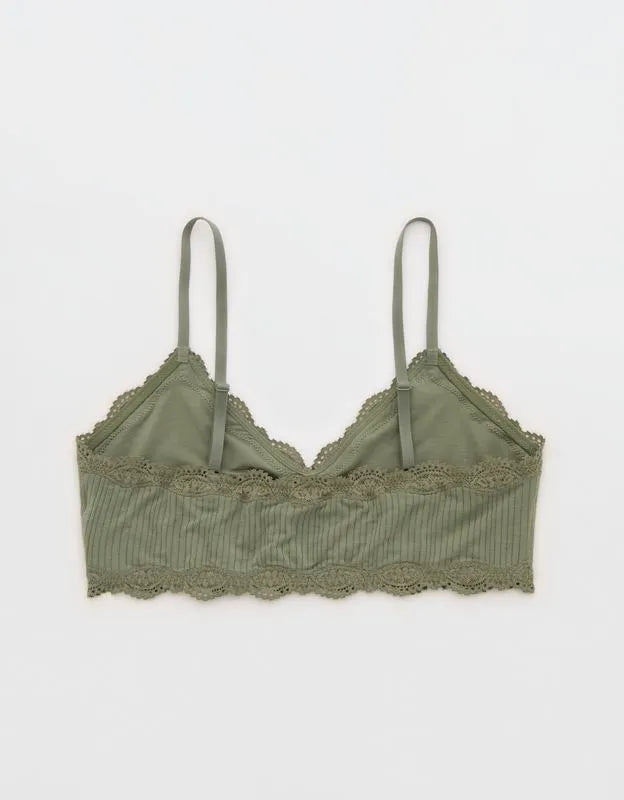 OVERSLEPT By Aerie Modal Lace Trim Bralette