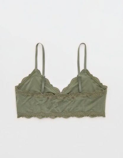 OVERSLEPT By Aerie Modal Lace Trim Bralette