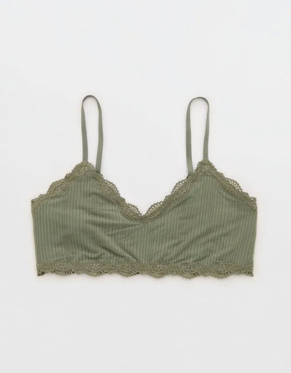 OVERSLEPT By Aerie Modal Lace Trim Bralette