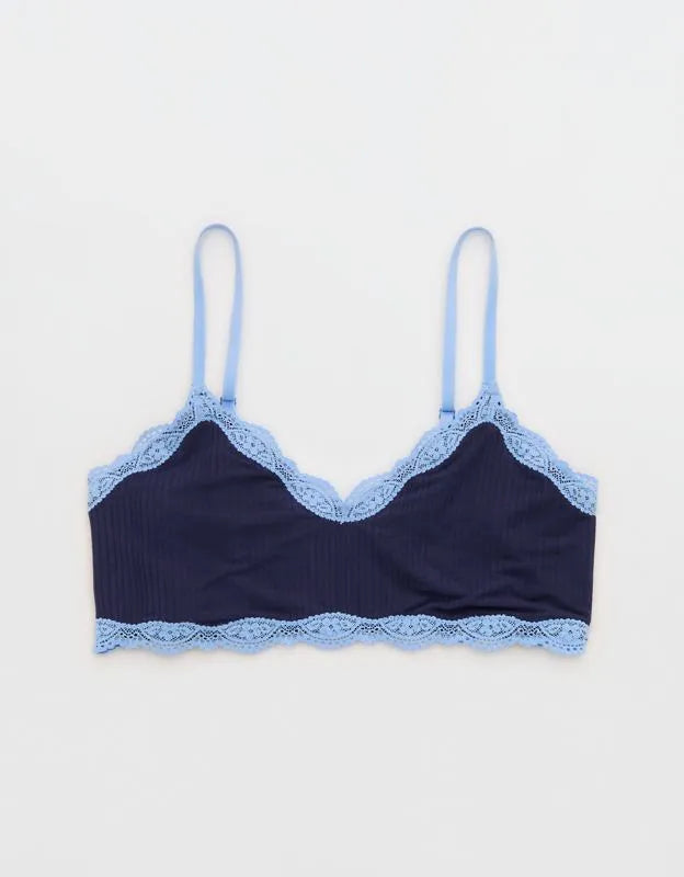 OVERSLEPT By Aerie Modal Lace Trim Bralette