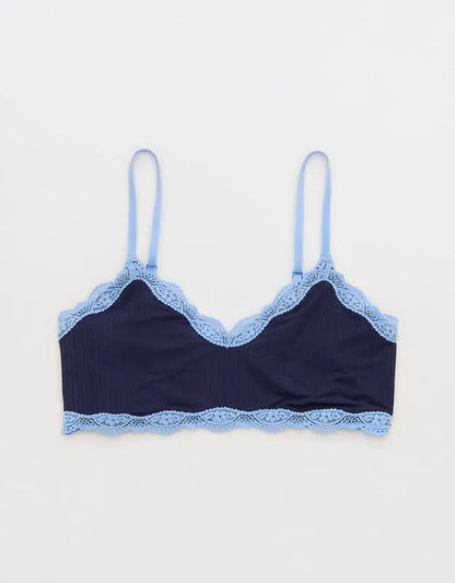 OVERSLEPT By Aerie Modal Lace Trim Bralette