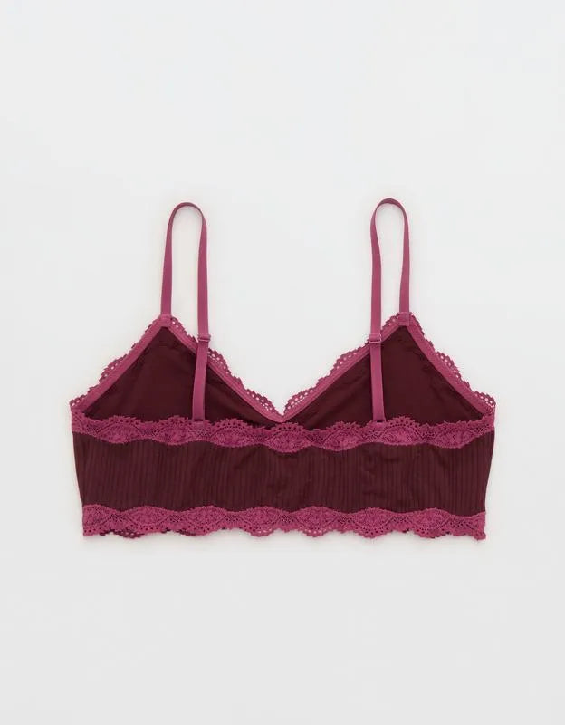OVERSLEPT By Aerie Modal Lace Trim Bralette