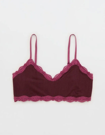 OVERSLEPT By Aerie Modal Lace Trim Bralette