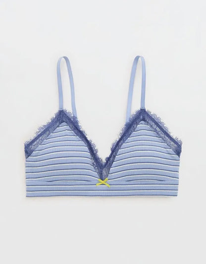 Superchill Cotton Rib Padded Triangle Bralette