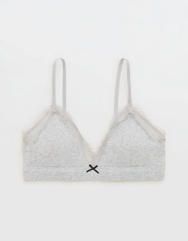 Superchill Cotton Rib Padded Triangle Bralette
