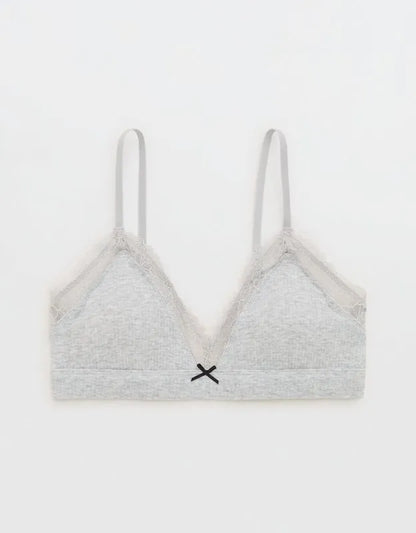 Superchill Cotton Rib Padded Triangle Bralette