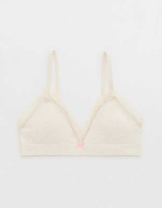 Superchill Cotton Rib Padded Triangle Bralette