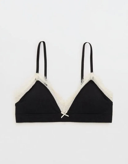 Superchill Cotton Rib Padded Triangle Bralette