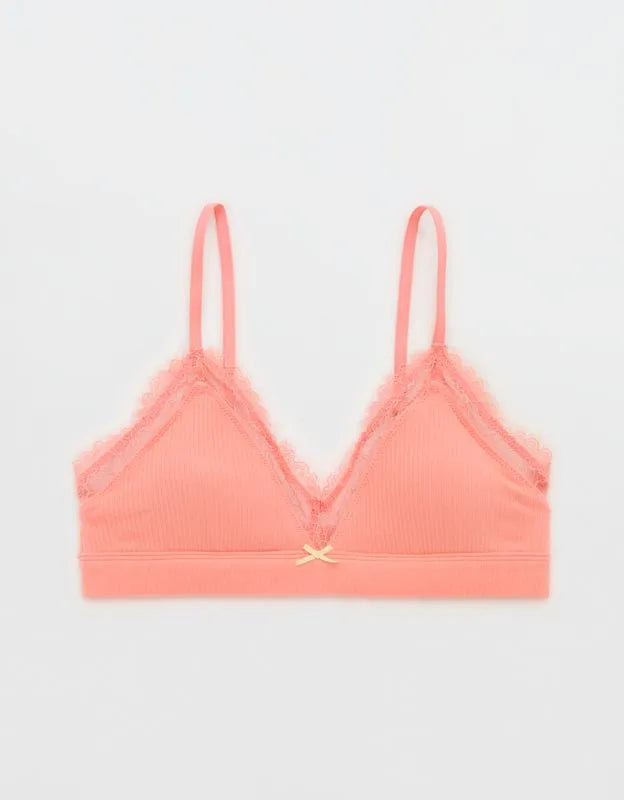 Superchill Cotton Rib Padded Triangle Bralette