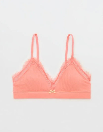 Superchill Cotton Rib Padded Triangle Bralette