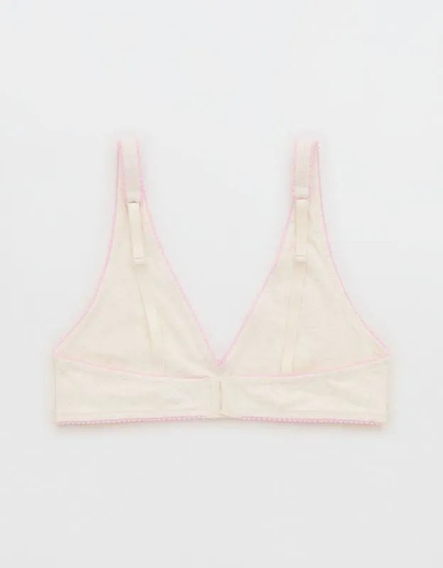 OVERSLEPT by Aerie Cotton Plunge Bralette