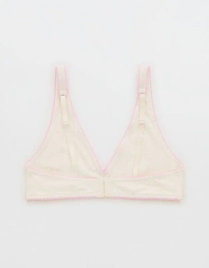 OVERSLEPT by Aerie Cotton Plunge Bralette