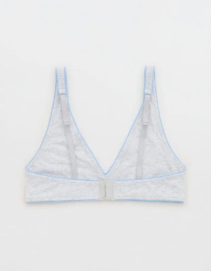 OVERSLEPT by Aerie Cotton Plunge Bralette