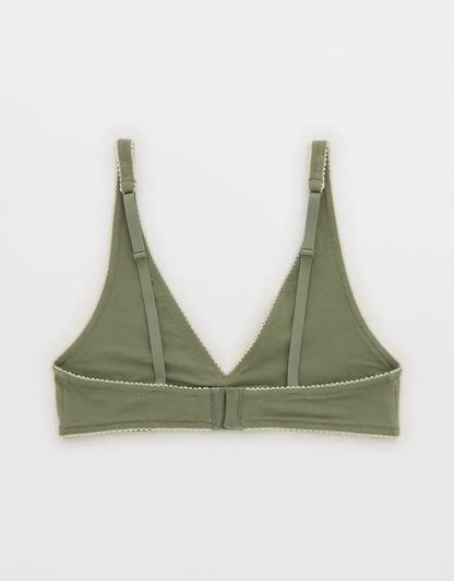 OVERSLEPT by Aerie Cotton Plunge Bralette