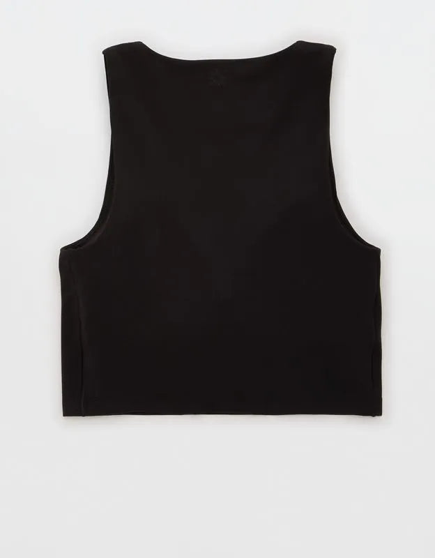 OFFLINE By Aerie Real Me XTRA High Neck Longline Sports Bra