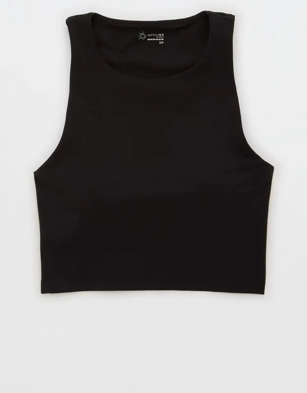 OFFLINE By Aerie Real Me XTRA High Neck Longline Sports Bra