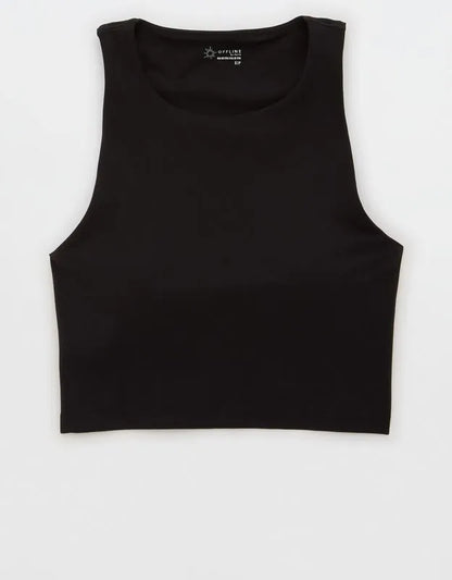 OFFLINE By Aerie Real Me XTRA High Neck Longline Sports Bra