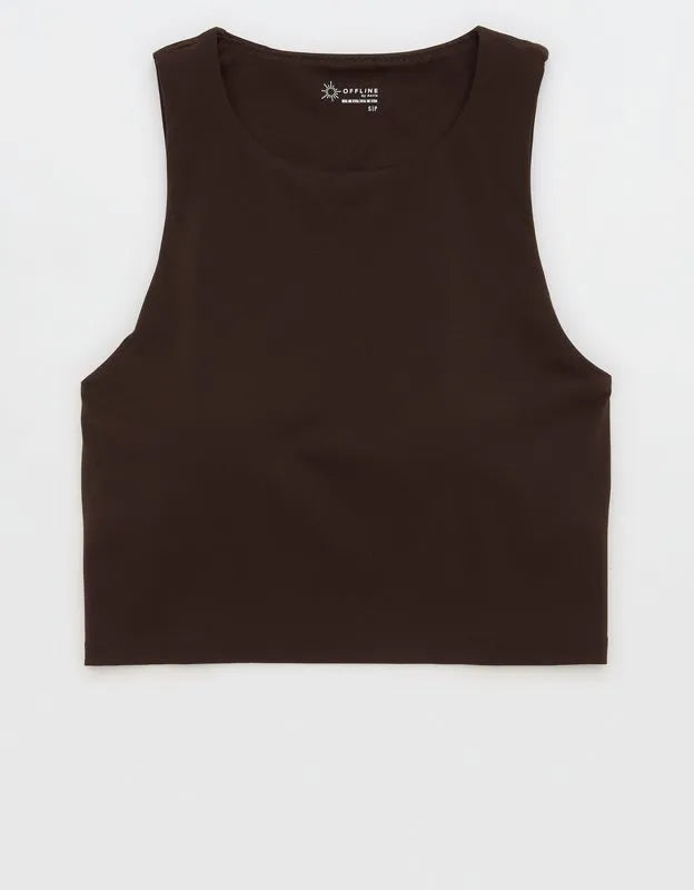 OFFLINE By Aerie Real Me XTRA High Neck Longline Sports Bra