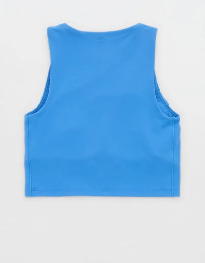 OFFLINE By Aerie Real Me XTRA High Neck Longline Sports Bra