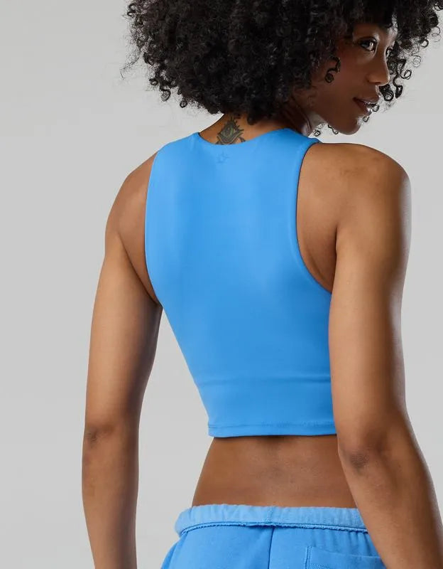 OFFLINE By Aerie Real Me XTRA High Neck Longline Sports Bra