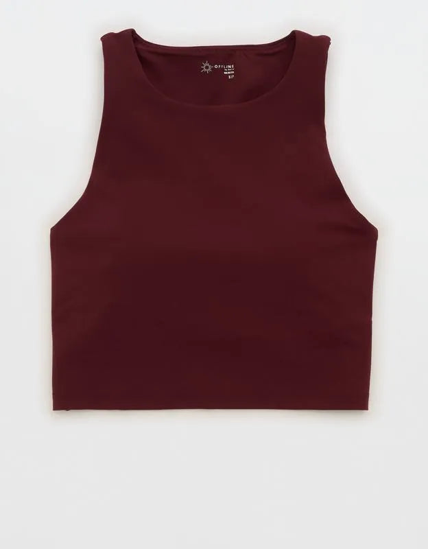 OFFLINE By Aerie Real Me XTRA High Neck Longline Sports Bra