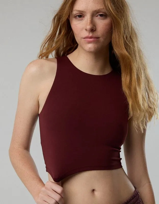 OFFLINE By Aerie Real Me XTRA High Neck Longline Sports Bra