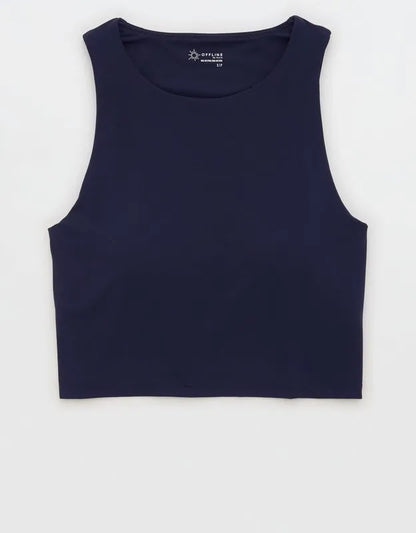 OFFLINE By Aerie Real Me XTRA High Neck Longline Sports Bra