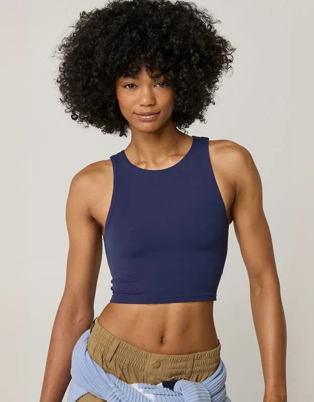 OFFLINE By Aerie Real Me XTRA High Neck Longline Sports Bra