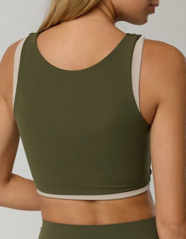 OFFLINE By Aerie Real Me XTRA Rib Switch Up High Neck Sports Bra
