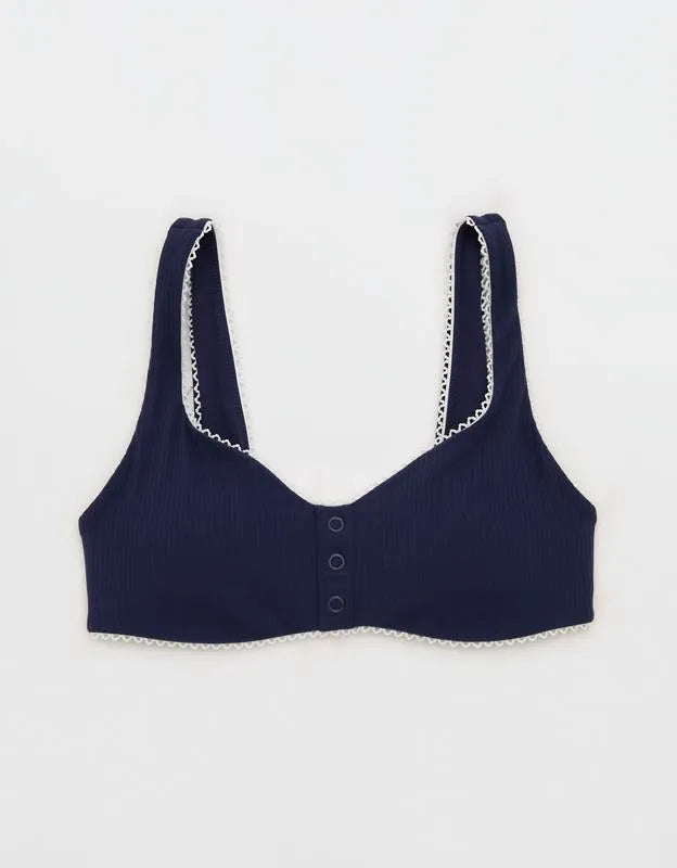 OFFLINE By Aerie Real Me XTRA Rib Picot Sports Bra
