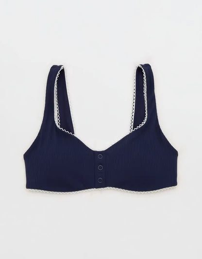 OFFLINE By Aerie Real Me XTRA Rib Picot Sports Bra