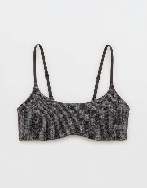 OFFLINE By Aerie Jacquard Twill Curved Band Sports Bra
