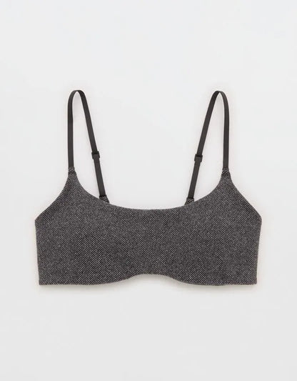 OFFLINE By Aerie Jacquard Twill Curved Band Sports Bra