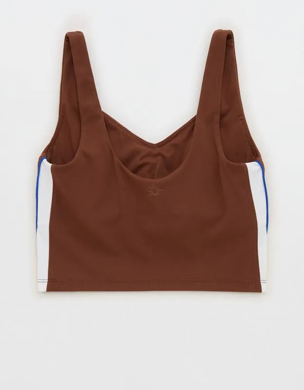 OFFLINE By Aerie Real Me Track Low Key Longline Sports Bra