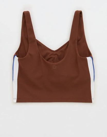 OFFLINE By Aerie Real Me Track Low Key Longline Sports Bra
