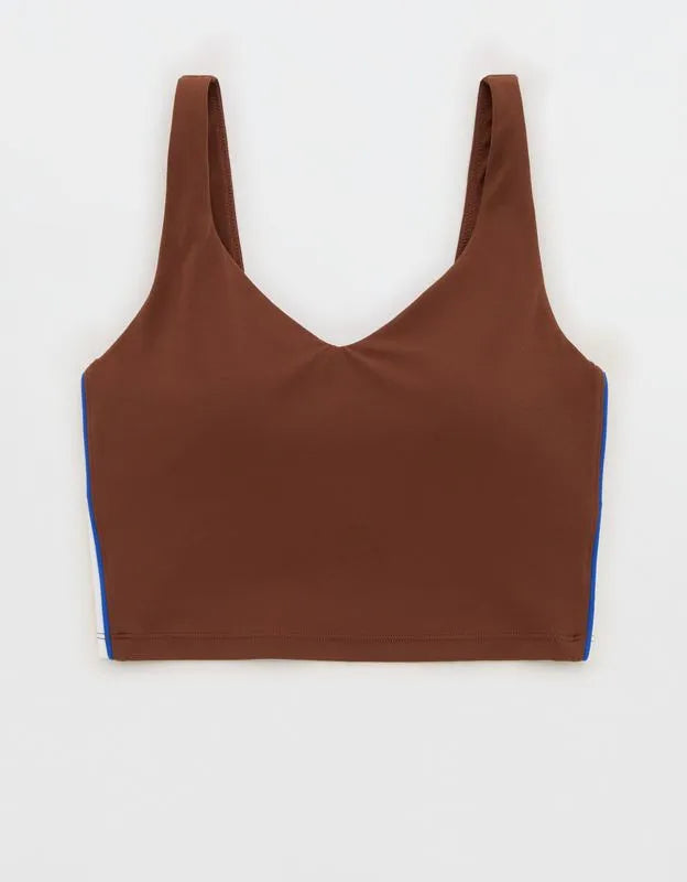 OFFLINE By Aerie Real Me Track Low Key Longline Sports Bra