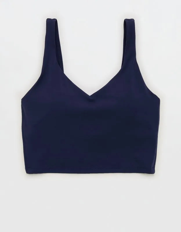 OFFLINE By Aerie Real Me Track Low Key Longline Sports Bra