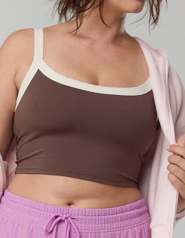 OFFLINE By Aerie Real Me Low Key Ringer Longline Sports Bra
