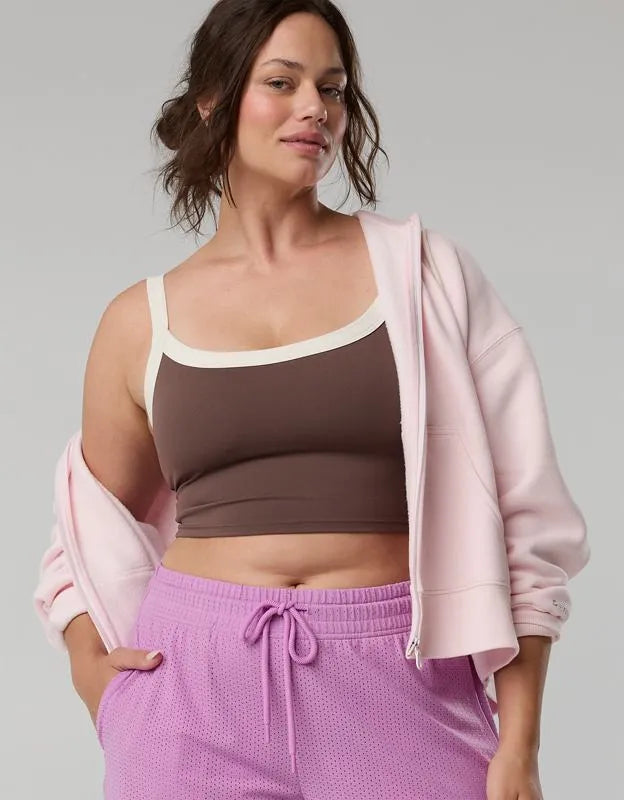 OFFLINE By Aerie Real Me Low Key Ringer Longline Sports Bra