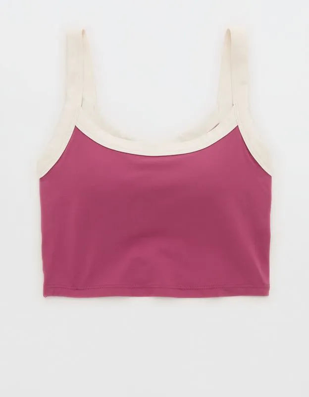 OFFLINE By Aerie Real Me Low Key Ringer Longline Sports Bra