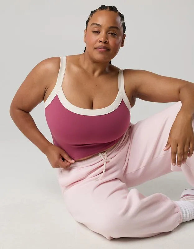 OFFLINE By Aerie Real Me Low Key Ringer Longline Sports Bra