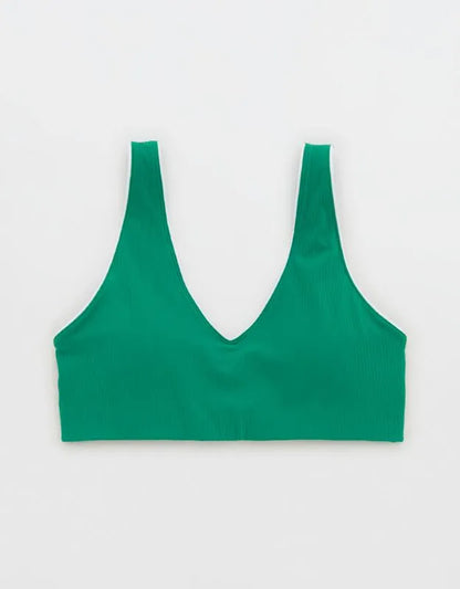 OFFLINE By Aerie Real Me XTRA Rib Piping Sports Bra