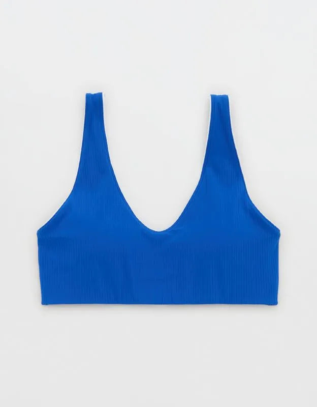 OFFLINE By Aerie Real Me XTRA Rib Piping Sports Bra