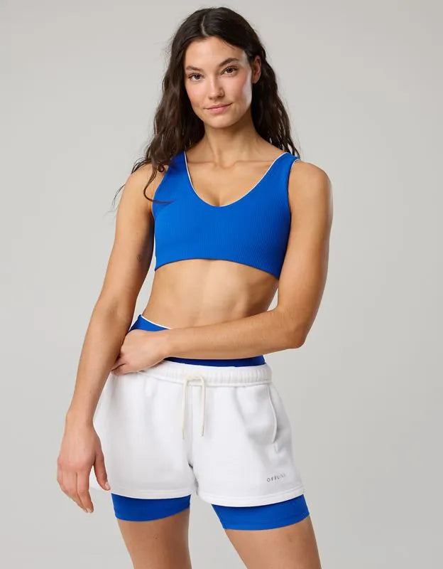 OFFLINE By Aerie Real Me XTRA Rib Piping Sports Bra